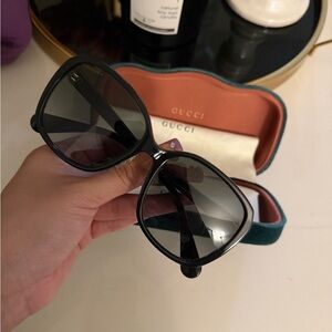 Gucci Dark Frame Sunglasses with Case